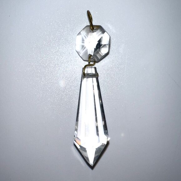 Vintage Authentic Czech Crystal Prism + Octagon Chandelier Replacement - Picture 2 of 3